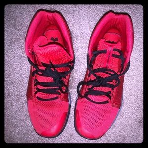 Red Under Armour Tennis Shoes/Sneakers